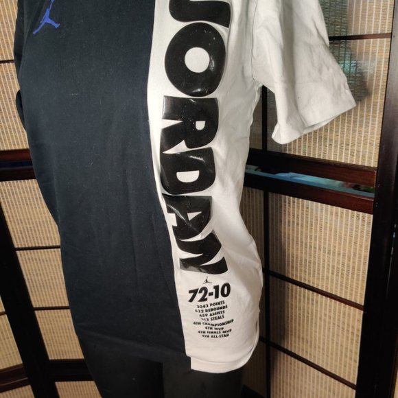 Nike Air Jordan 11 shirt Air Jordan 1 1 Legacy "72-10" Men's T-Shirt Black-White - Picture 7 of 7